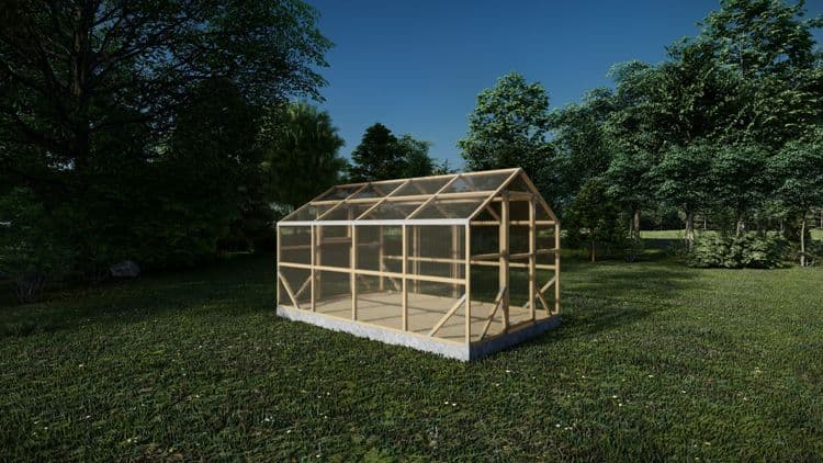 Kasvuhoone Wooden House 2,6 x 4 m