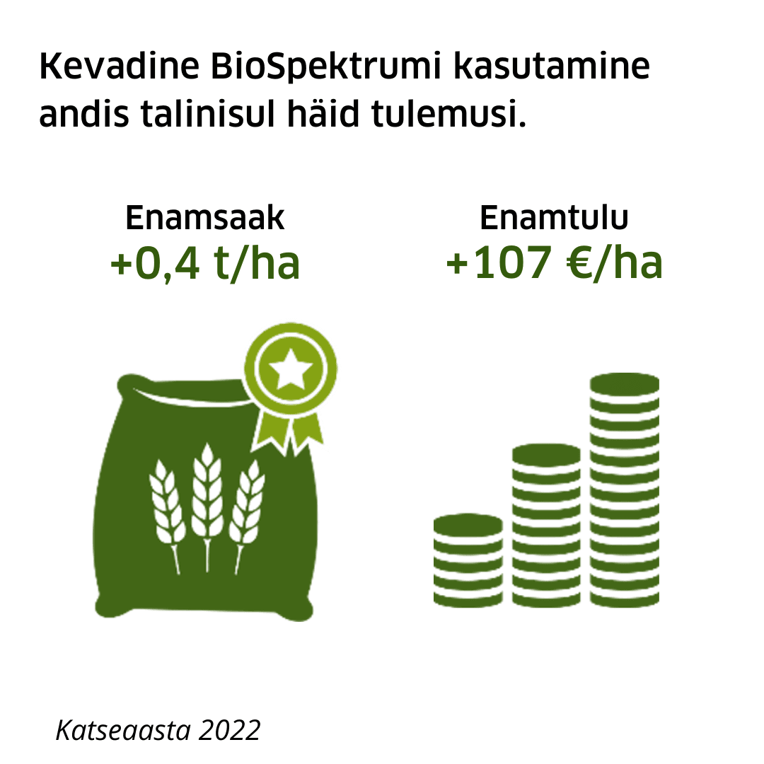 Kevadine BioSpektrumi kasutamine andis talinisul häid tulemusi.